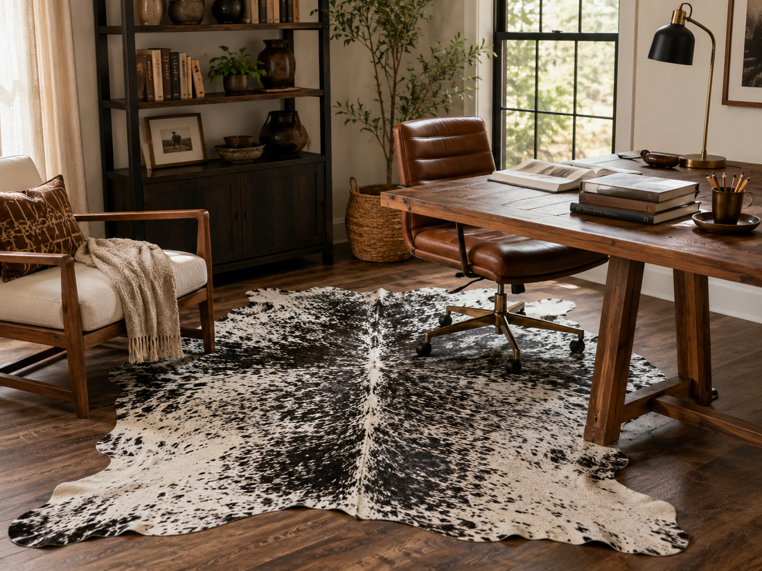 How to Style a Cowhide Rug in Your Home