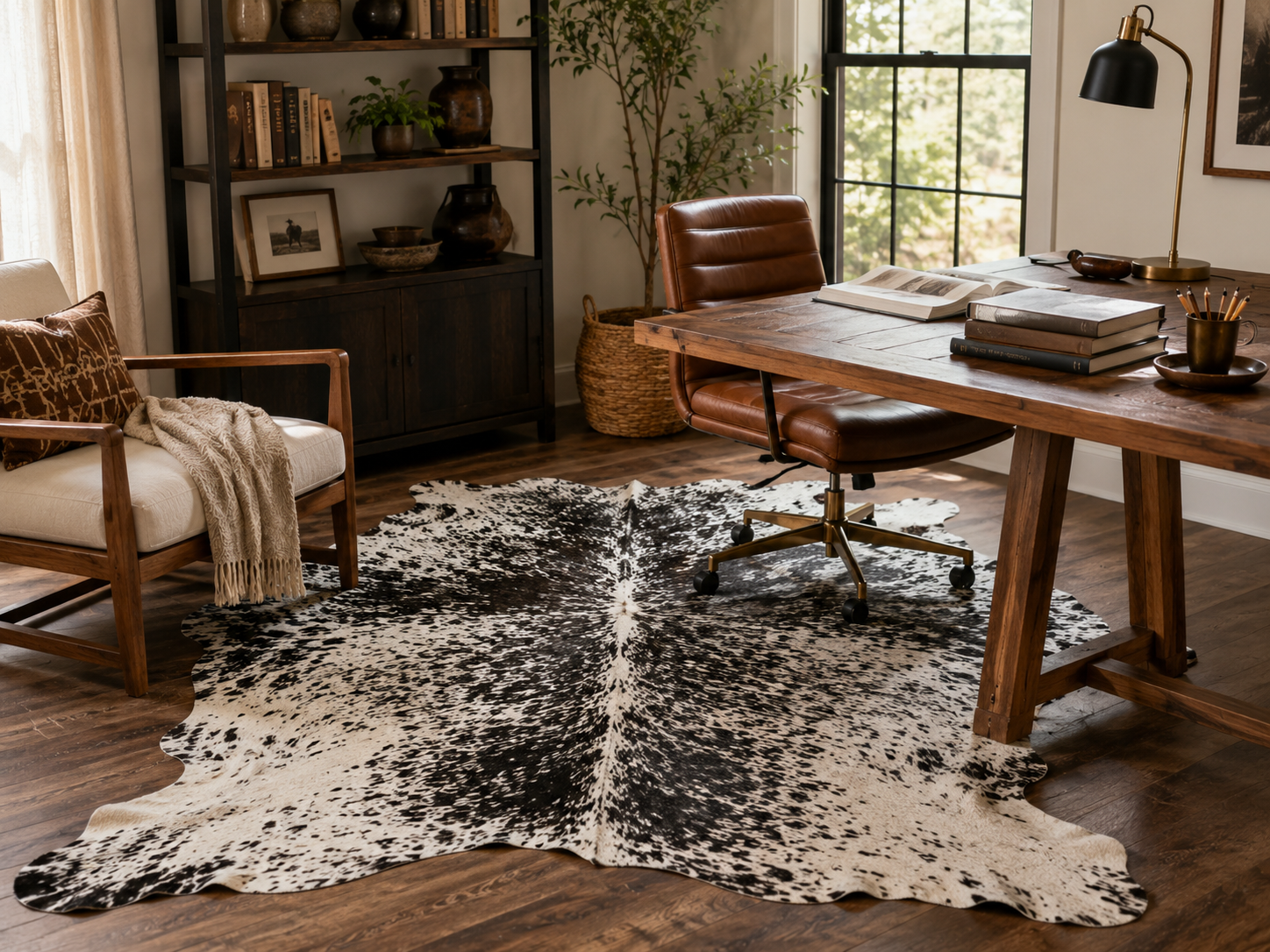 How to Style a Cowhide Rug in Your Home